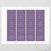 Signet funéraire floral violet Modèle (Dos)