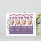 Signet funéraire floral violet Modèle (Debout devant)