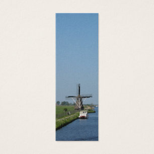Signet néerlandais de photo de rivière de moulin
