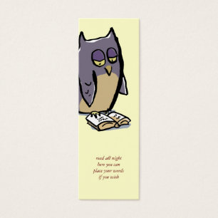 signet personnalisable de hiboux de lecture