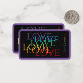 SIGNET RAINBOW LOVE II - Carte 3.5x2 / Violet (Devant/Arrière en situation)