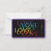 SIGNET RAINBOW LOVE II - Carte 3.5x2 / Violet (Dos)