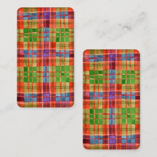 SIGNET TARTAN MAC RAE - Carte 3.5x2 (Devant / Derrière)