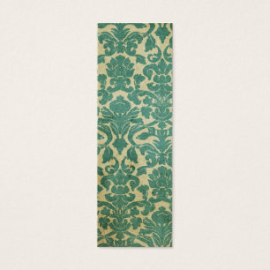 Signet vintage de damassé de vert bleu