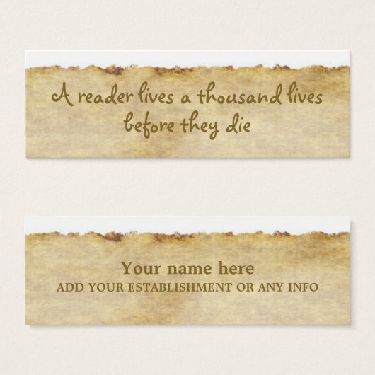 Signet vintage Effet papier (Devant & derrière)