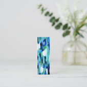 Signets abstraits de carte de visite de bleus (Debout devant)