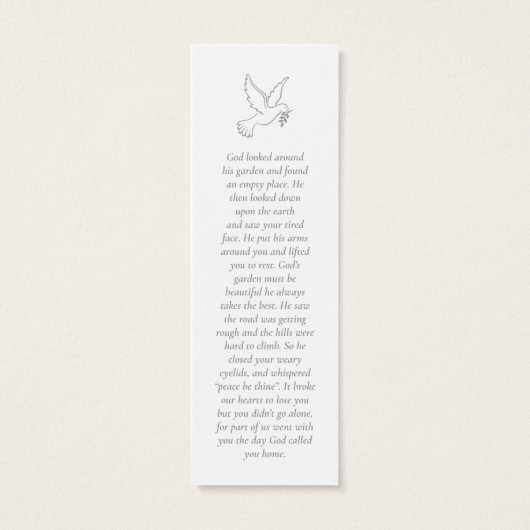 Signets mémoriaux photo personnalisés simples (Dos)