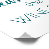 Signez la bouteille de vin | Affiche de script (Coin)