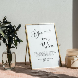 Signez le livre d'or de vin pour un mariage