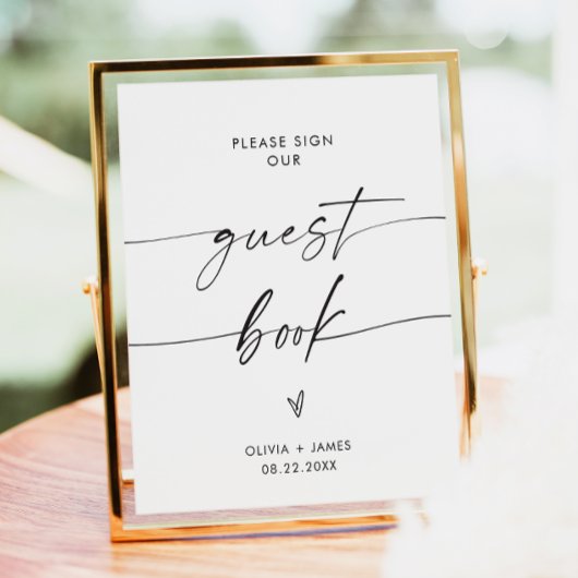 Signez Notre Guestbook Signe, Mariage Livre d'or S
