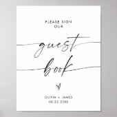 Signez Notre Guestbook Signe, Mariage Livre d'or S (Devant)