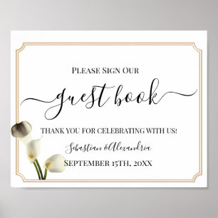 Signez notre livre d'or Signe de mariage de verdur