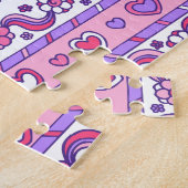 Signification du nom Aubrey rose violet puzzle (Côté)