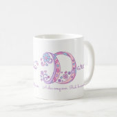 Signification du nom Darcie mug coeur fleur monogr (Devant droit)