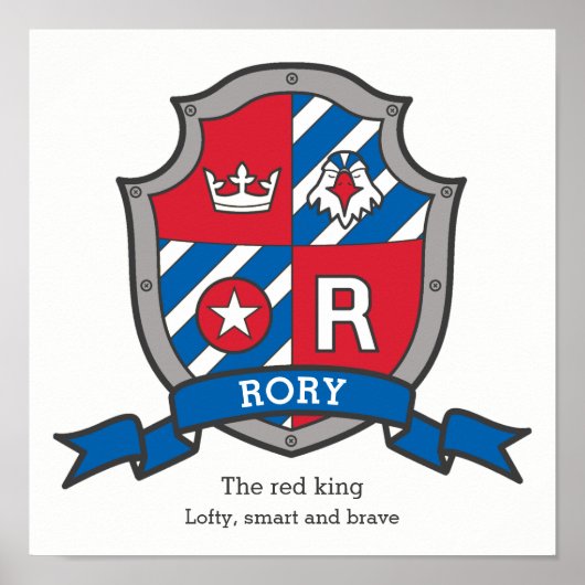 Signification du prénom Rory garçon affiche d'héra (Devant)