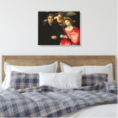 Signor Marsilio Cassotti en zijn vrouw, Faustina Canvas Afdruk (Insitu (Slaapkamer))