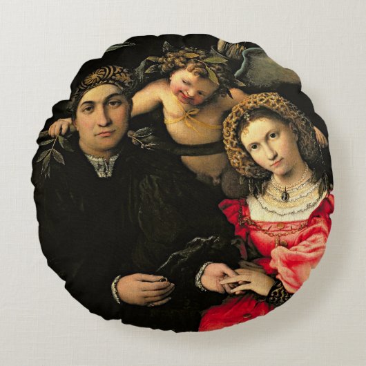 Signor Marsilio Cassotti en zijn vrouw, Faustina Rond Kussen (Voorkant)