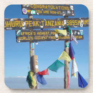 Signpost over de Top van Kilimanjaro kenya Onderzetter