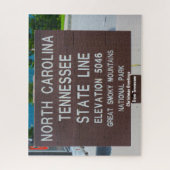 Signpost State Line Tennessee. Jigsaw Puzzle (Vertical)