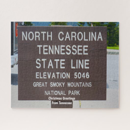 Signpost State Line Tennessee. Jigsaw Puzzle (Horizontal)