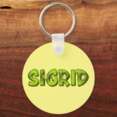 Sigrid Name Kiwi Design Porte-clés (Recto)