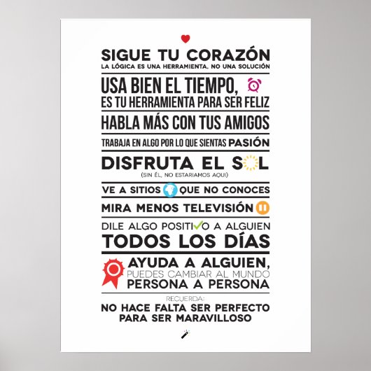 Sigue tu corazón poster (Voorkant)