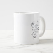 Sigue tu Luz ✨ | Elegant Silver Inspirational Extra Grote Beker (Voorkant rechts)