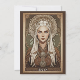 Sigyn Norse Goddess Art Flat Thank You Card Bedankkaart