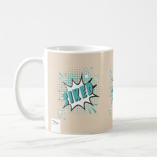 SIKED Comic Speech Bubble Meme Funny Creme Koffiemok (Links)