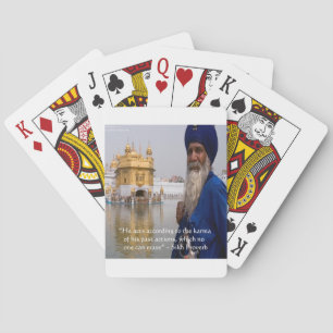 Sikh Acties/Karma Spreekwoord Speelkaarten