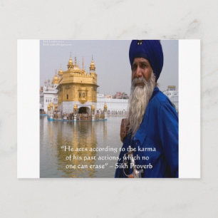 Sikh Actions/Karma Proverb Briefkaart