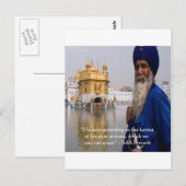 Sikh Actions/Karma Proverb Briefkaart (Voorkant / Achterkant)
