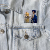 Sikh Actions/Karma Proverb Vierkante Button 5,1 Cm (In situ)