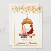 Sikh faire-part de mariage Punjabi faire-part de m (Devant)