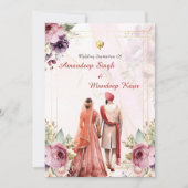 Sikh faire-part de mariage Punjabi faire-part de m (Devant)