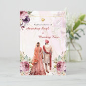 Sikh faire-part de mariage Punjabi faire-part de m (Debout devant)