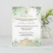 Sikh Housewarming Invitation Kaart, Akhand Path Kaart (Staand voorkant)