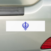 Sikh Khanda Blue Bumpersticker (Op auto)