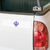 Sikh Khanda Blue Bumpersticker (Op Truck)