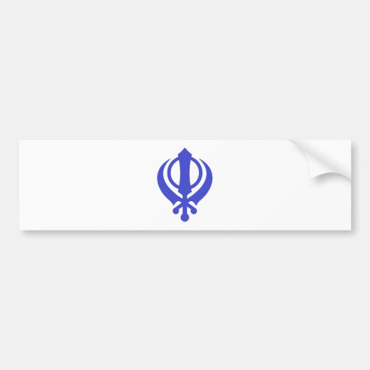 Sikh Khanda Blue Bumpersticker (Voorkant)