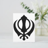 Sikh Khanda Briefkaart (Staand voorkant)