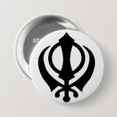 Sikh Khanda Button (Voorkant /achterkant)