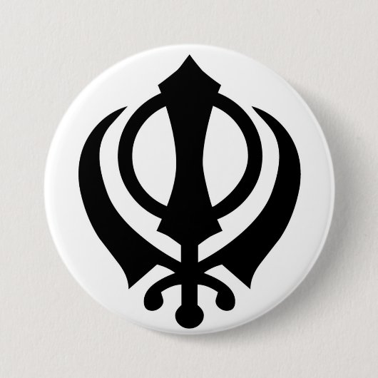 Sikh Khanda Button (Voorkant)