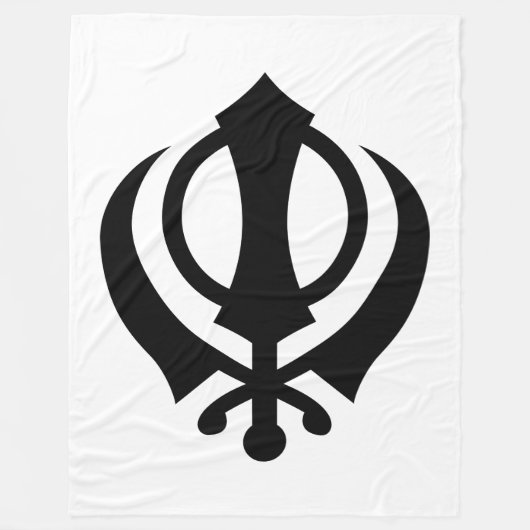 Sikh Khanda Fleece Deken (Voorkant)