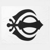 Sikh Khanda Fleece Deken (Voorkant (Horizontaal))