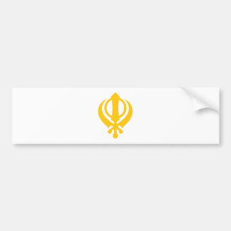 Sikh Khanda Gold Bumpersticker