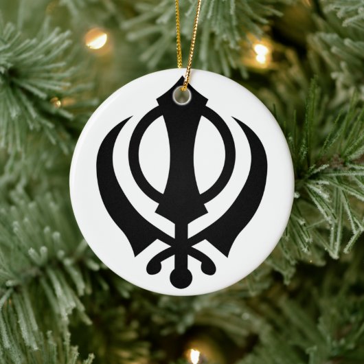 Sikh Khanda Keramisch Ornament (Boom)