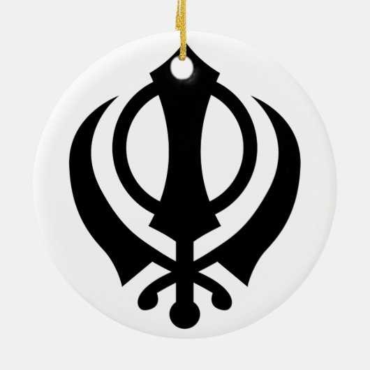 Sikh Khanda Keramisch Ornament (Achterkant)