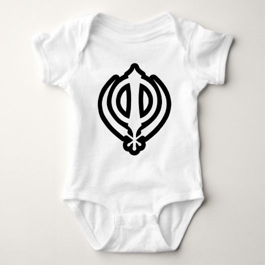 Sikh Khanda Khalsa Sikhism Punjabi Design Romper (Voorkant)