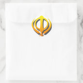 Sikh Khanda Khalsa Sikhism Punjabi Ronde Sticker (Tas)
